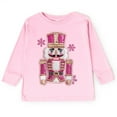 thumbnail image 6 of Pink Snowflake Nutcracker Patchwork Print - Toddler Long Sleeve Graphic Tee and Youth Long Sleeve Graphic T-Shirt, 6 of 16