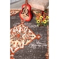 thumbnail image 3 of Furnish My Place Indoor Distressed Bohemian Rug with Jute Backing - 7 ft. 8 in. x 11 ft., Dark Grey, Persian, Area Rug for Living Room, Bedroom, Hallway, 3 of 7