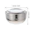 thumbnail image 3 of CIMAXIC 1 Pce Bol à Bulles de Rasage pour Homme en Acier Inoxydable avec Couvercle, Contenant Moussant pour Rasage, 4,33 Pouces X 4,33 Pouces X 2,17 Pouces, 3 of 5