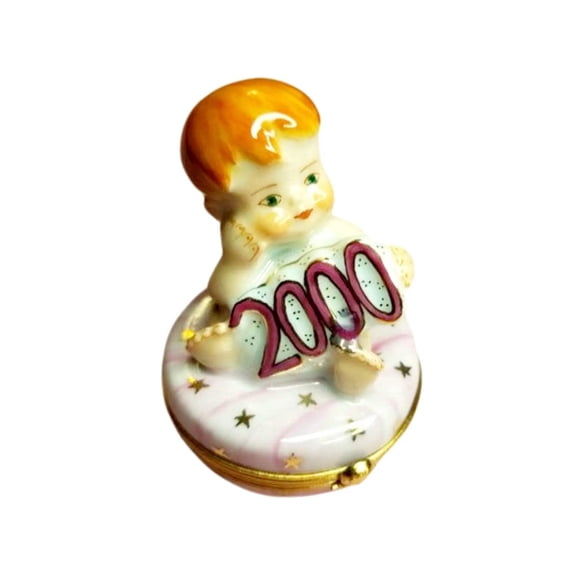 Baby Girl Keepsake for Newborn Celebrations Limoges Box Porcelain Figurine