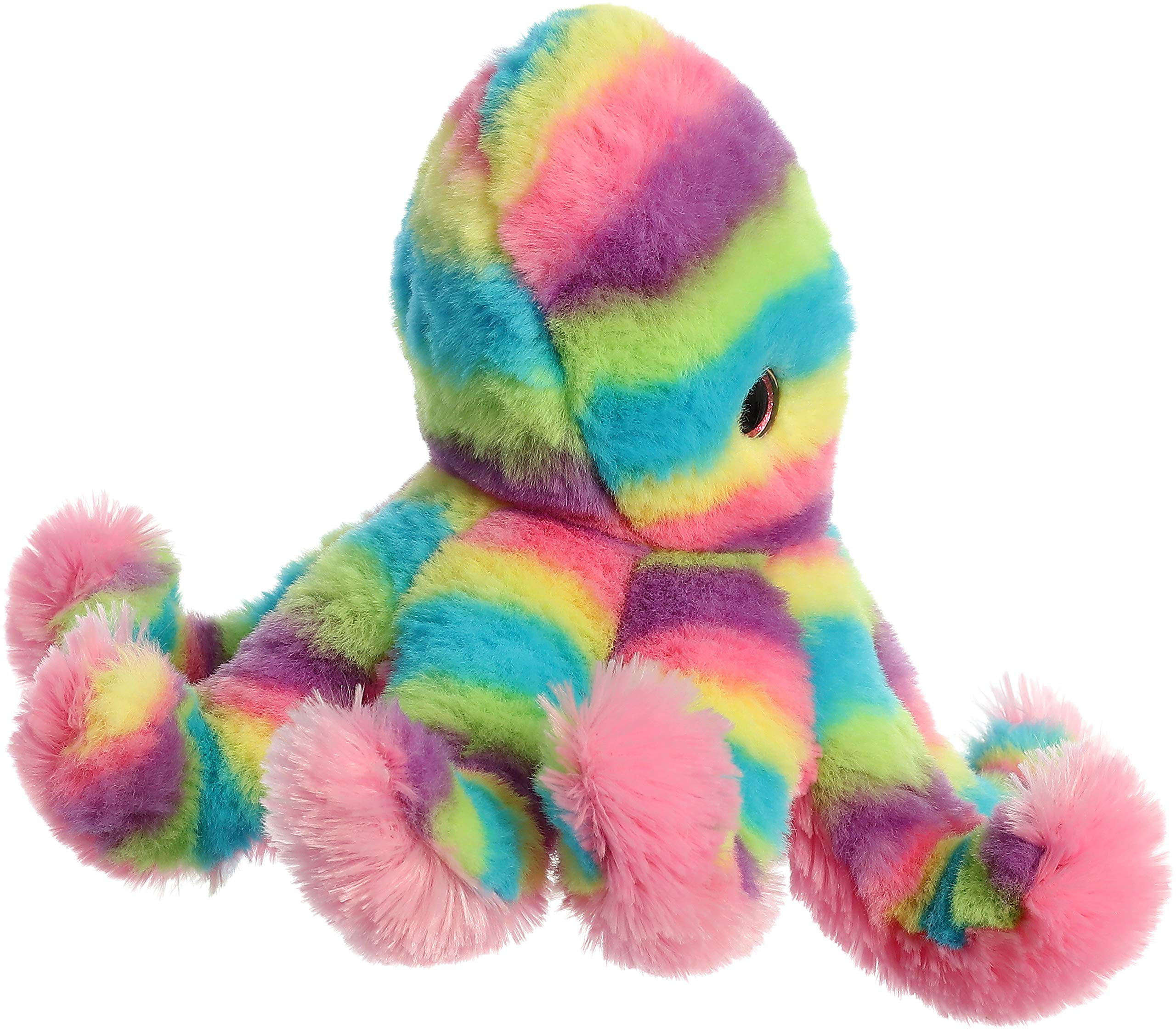 Rainbow 12" Octopus Stuffed Animal by Aurora Toy Plush Sea Fish Collection for sale online 