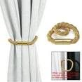 thumbnail image 6 of Uxcell 21.7'' Magnetic Window Curtain Tieback Buckle Clips Holders Polyester Gold Tone 1pcs, 6 of 7