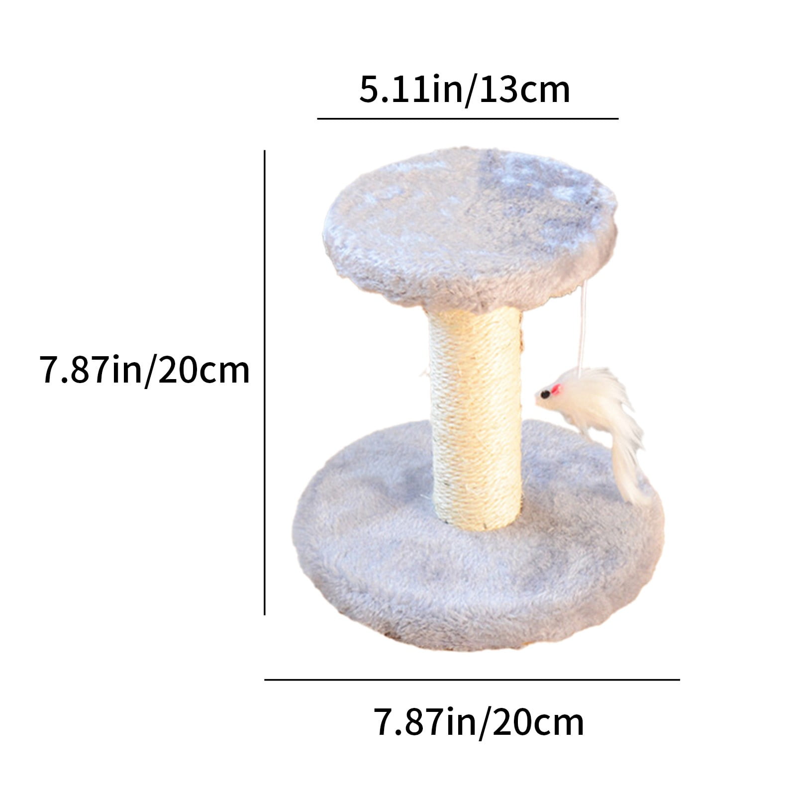 Sisal Cat Scratching Post for Indoor Cats and Kittens with Sisal Scratcher Poles, Post Cats Climbing Frame Cats Tree Small Cats Toy Cats Jumping Terrace Corpuscle Board