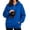 Royal Blue, variant on Women's Cat Dog Pet Pouch Hoodie, Quarter Zip Pullover Sweatshirt with Kangaroo Pocket and Long Sleeves