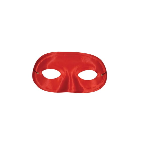 Red Half Domino Mask Adult Halloween Accessory