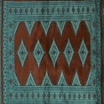 thumbnail image 1 of Ahgly Company Indoor Square Southwestern Light Blue Country Area Rugs, 5' Square, 1 of 4