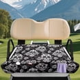 thumbnail image 3 of Yuyamidu Skull Golf Cart Seat Covers Rose Club Car Seat Towel Blanket with Pockets, Fits Club Car More 2 Person Seats Golf Carts, Black, 3 of 7