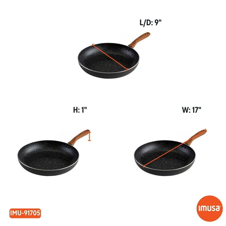 Imusa 9.5-Inch Black Stone Aluminum Nonstick Frying Pan photo 8