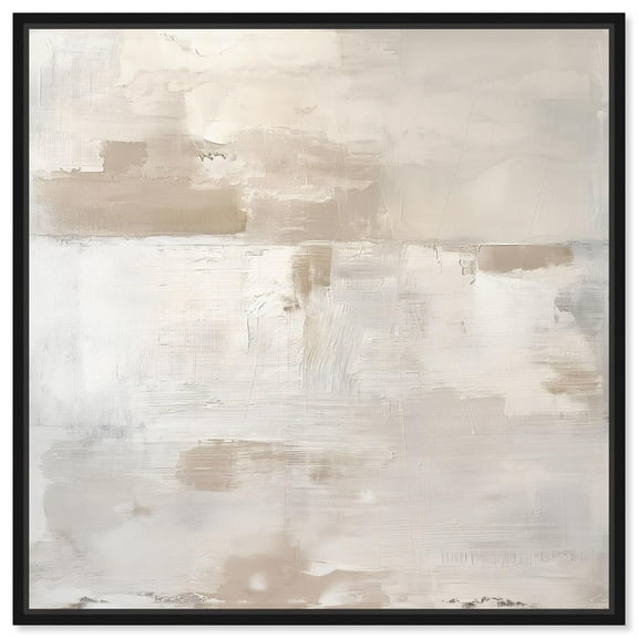 Arid Hues (I) Canvas Minimalist Abstracts by Art Remedy, Black Frame, 12" x 12"