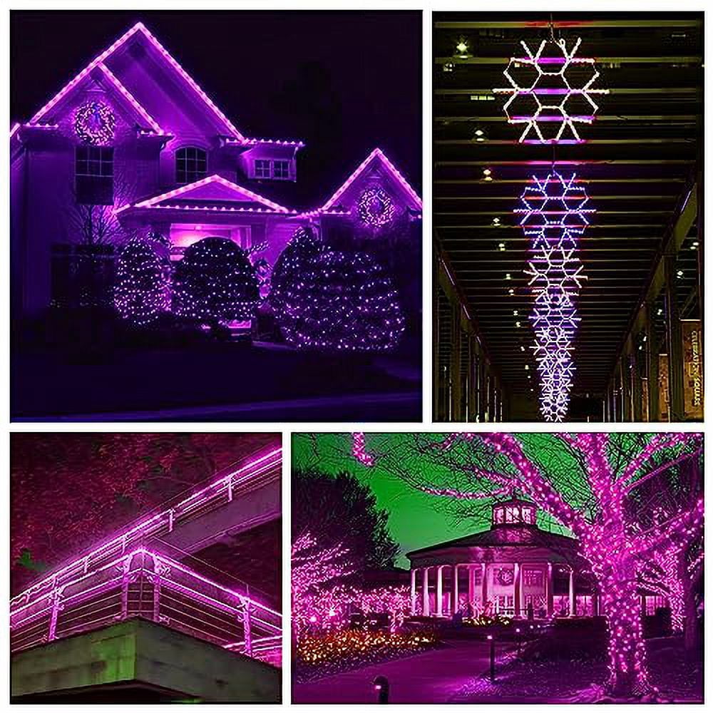 Purple Rope Light with 900 LED Cuttable and Connectable LED Strip Lights Indoor,Waterproof LED Rope Lighting for Patio, Garden, Bedroom, Party, Balcony Deck, Stairs, Christmas Decor