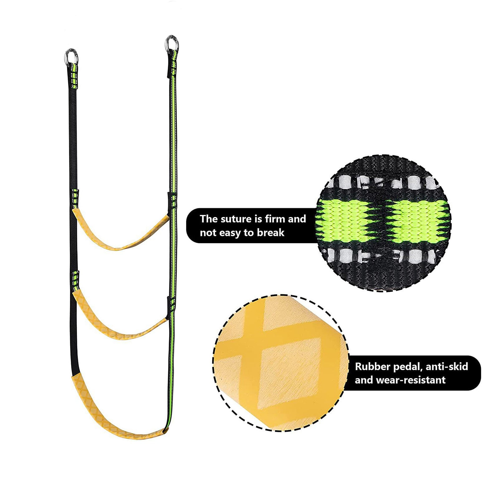Rubber Boat Folding Ladder, Hook - On Boarding Ladder With 4 Steps, For Inflatable Boats, Kayaks, Canoes, Dinghies, Watercraft