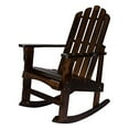 thumbnail image 2 of Shine Company Traditional Cedar Wood Adirondack Porch Rocker in Brown, 2 of 3