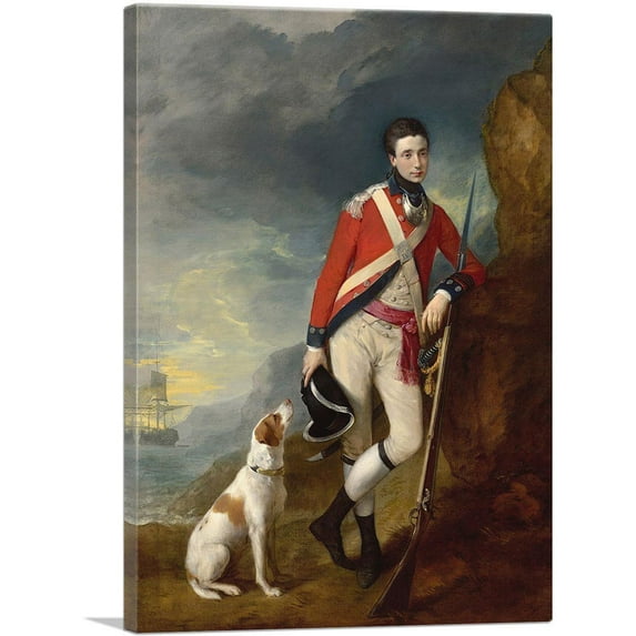 ARTCANVAS An Officer Of The 4th Regiment Of Foot 1776 Canvas Art Print by Thomas Gainsborough - Size: 60" x 40" (0.75" Deep) (3-Piece)