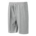 thumbnail image 4 of Mens Casual Shorts Drawstring Lightweight Breathable Summer Beach Swim Shorts with Pockets, 4 of 5