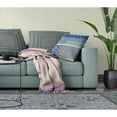 thumbnail image 2 of 18" Navy Blue Patch Zippered Suede Throw Pillow, 2 of 4