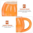 thumbnail image 2 of Kitandove 1Pack Orange Ceramic Pumpkin Mugs For Autumn Cup Mug Home And Outdoor Activities, 2 of 8