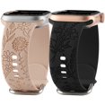 thumbnail image 1 of Correa De Silicona Con Grabado De Flores Compatible Con Correas De Apple Watch De 38 Mm, 40 Mm, 41 Mm, Lindas Mujeres, Flores Silvestres, Diseño Floral, Correa Deportiva Suave, Pulseras De Repuesto Pa, 1 of 1