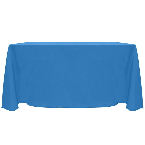 Ultimate Textile Reversible Shantung Satin - Majestic 90 x 132-Inch Rectangular Tablecloth Cobalt Blue