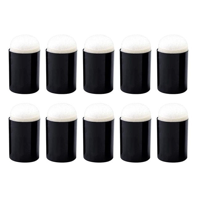 Finger Painting Sponge Tools 10 Pieces Set For Arts And Crafts Foam Daubers With Plastic Tubes Size Sponge Diameter 18Mm Length 35Mm For Ink Paint Application Safe Use