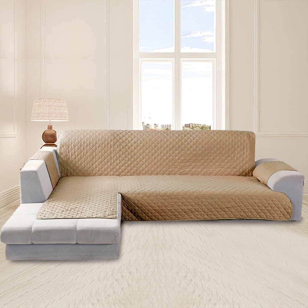 ODOMY L Shape Sofa Slipcover Reversible Sectional Couch Cover Water  Repellent Superfine Fiber Sofa Cover Furniture Protector for Kids Dogs Cats  Pet 