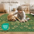 thumbnail image 4 of ODIKA Circle Octopus Retro Underwater Wave Nautical Border Vintage for Small Living Room, Playroom, Bedroom, Easy Care Kids Safe, 4 of 7