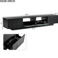 thumbnail image 4 of Arched Cabinet TV Stand with RGB LED Lights for 90 + inch TVs in Home Living Area, 4 of 6