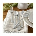 thumbnail image 2 of Elegant Monogrammed Flatware Set - 46 Piece Stainless Steel Rose Pattern - Stylish Tableware, 2 of 6