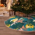 thumbnail image 6 of Daiia Hawaiian Style Drawing Merry Christmas Tree Skirt , Xmas Large Lace-up Tree Skirt, Santa Snowflakes Rustic Home Decorations New Year Party Farmhouse Decor-48", 6 of 7