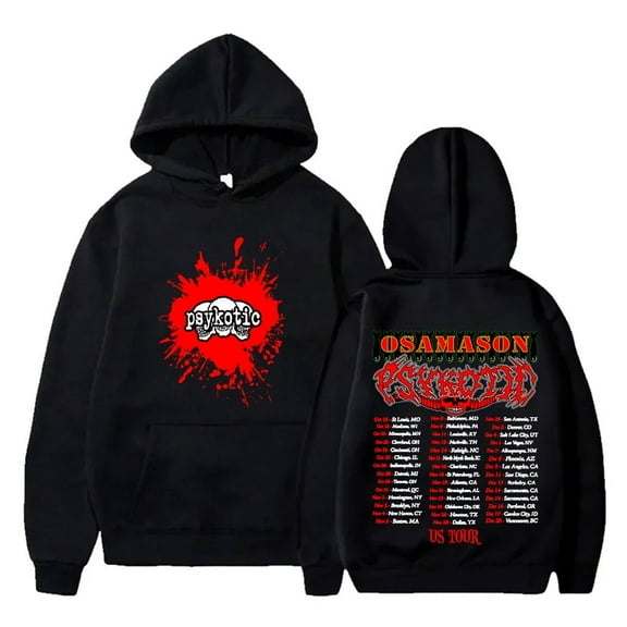 OsamaSon Merch Psykotic Tour 2025 Hoodie, Unisex, Drawstring Pocket Casual Sweatshirt, Stylish Pullover
