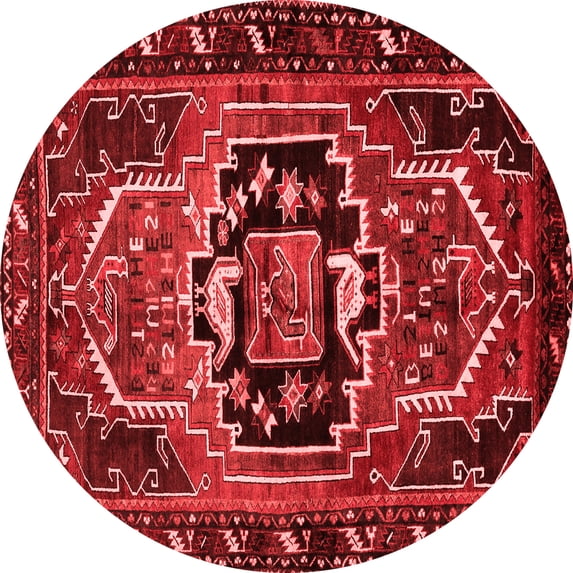 Ahgly Company Indoor Round Persian Red Traditional Area Rugs, 3' Round