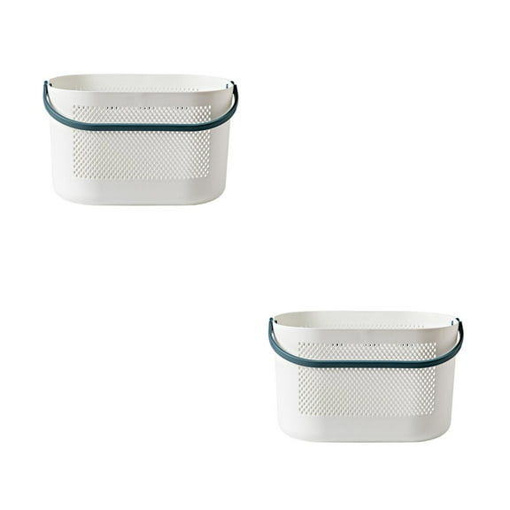 2pcs Portable Toilet Basket Storage Basket Organizer for Bathroom Pantry Basket