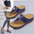 thumbnail image 4 of KBODIU Sandals Women Athletic Comfortable Outdoor Sandals with Arch Support Walking Sandals for Women Summer Wedge Slippers Wear Thick Bottom Casual Beach Sandals for Spot/Beach/Home Blue 41, 4 of 7