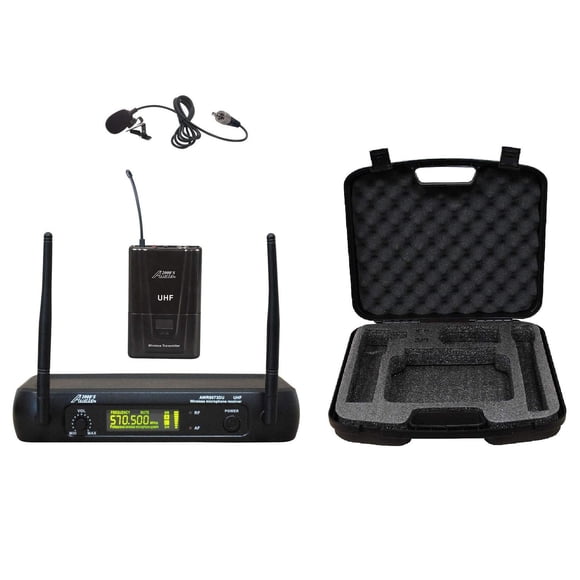 Micrófono Lavalier Audio 2000S S6073M UHF inalámbrico con Transmisor y Receptor