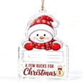 thumbnail image 2 of A Few Bucks for Christmas – Cash Gift Holder Ornament,Crystal-Clear Hanging Cash Holder for Christmas Tree,Clear Luminous Ornament with Built-In Bar for Rolled Bills,Festive Cash Surprise Display, 2 of 7