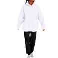 thumbnail image 3 of Hearthz Sweatsets Women 2 Piece Outfit Fleece Comfort Plain Oversized Lounge Hoodie Sweatsuit Sets Women's Matching Sweat Sets with Pockets, 3 of 6