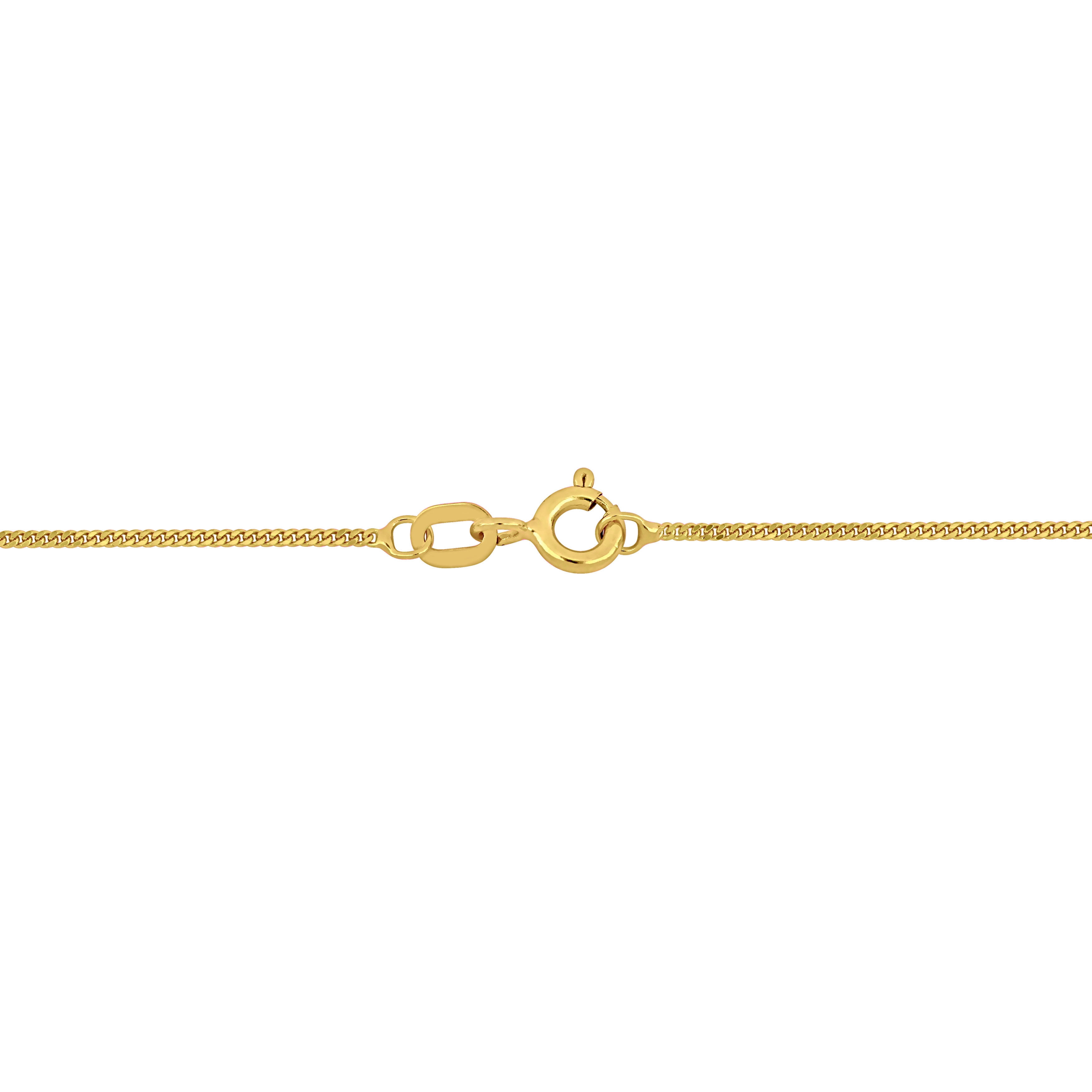 Everly Women's 1mm Diamond-Cut 14k Yellow Gold Flat Curb Link Chain Necklace
