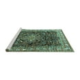 thumbnail image 2 of Ahgly Company Machine Washable Indoor Rectangle Persian Turquoise Blue Traditional Area Rugs, 6' x 9', 2 of 4