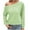 Green, variant on Cheap Sweatshirts Womens Quarter Zip Pullover Color Skew Collar Blouses Long Sleeve Long Sleeve Skew Collar Blouses