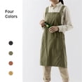 thumbnail image 6 of lanema Durability Canvas Apron Kitchen Cooking Apron for Art Projects with Large Pocket, 6 of 21
