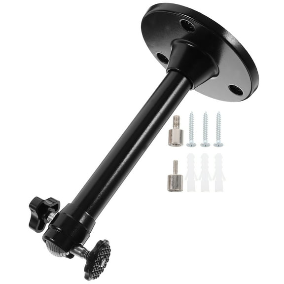 AURARMLET Universal Black Aluminum Ceiling Projector Mount with 360° Rotation and 5kg Load Capacity for TVs and Home Theater