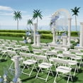 thumbnail image 2 of CEZ Folding Chair Set of 10, Indoor Outdoor White Plastic Folding Chair for Party Home Events Office Wedding, 2 of 9
