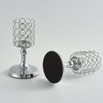 thumbnail image 4 of Portavelas votivas de cristal brillante para centros de mesa de boda Plata, 4 of 6