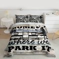 thumbnail image 2 of Manfei RV Car 3 Pieces Queen Comforter Set for Teens Boys Girls,Happy Camping Ultra Soft Bedding Sets,Lodge Cabin Bedding Comforter Set Breathable,Super Cozy Room Decor,Reversible, 2 of 8