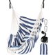 thumbnail image 1 of Silla Hamaca Chihee Colgante con 2 Almohadas Azul y Blanco, 1 of 6