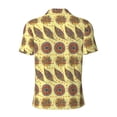 thumbnail image 3 of Vsdgher Bohemia Print Men's Short Sleeve Stretch Polo Shirt, Moisture-Wicking Performance Polo Shirt, 3 of 8