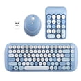 thumbnail image 1 of Combo de teclado y mouse inalámbricos, mouse de teclado inalámbrico de 2.4G ómico compacto para computadora portátil - Blue Number Pad Teclado numérico azul Sunnimix combo de teclado y ratón, 1 of 2