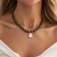thumbnail image 3 of NICKSUN Colorful Chunky Beaded Necklace for Women, Acrylic Bead Choker Necklaces Irregular Baroque Imitation Pearl Pendant Necklace, Summer Beach Party Wedding Vacation Jewelry Gifts, 3 of 8