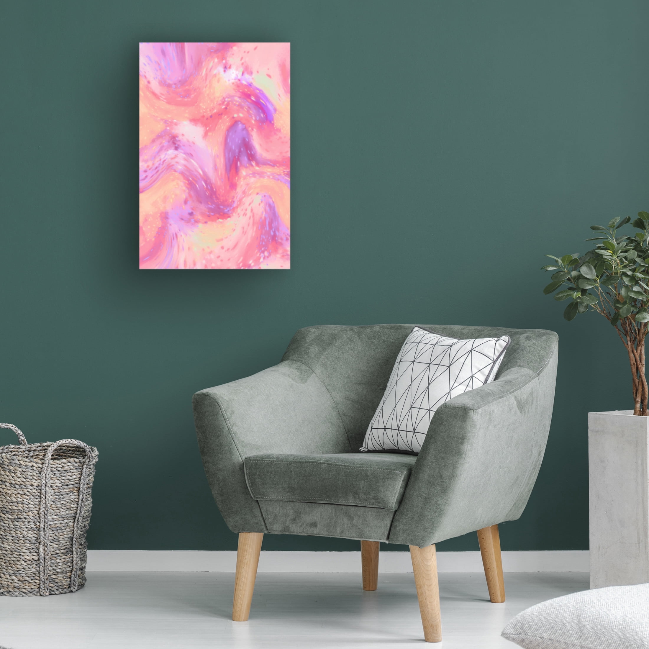 Canvas Wall Art - Treechild 'Pastel Space Pattern' Wall Art for Living Room, Bedroom, or Office D?cor by Trademark Fine Art - 12 x 19 Inches