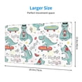 thumbnail image 3 of Kdxio Music Lover Dinosaur Print Large Gaming Mouse Pad,Non-Slip Base,Water Resist Keyboard Pad for Gamer,Office & Home,29.5 x 15.8 in, 3 of 9