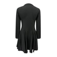 thumbnail image 4 of OSOLU New Solid Color Comfortable Casual Waist Long Sleeve Lapel Dress Women Soft Sundress Vacation 2025 Elegant Classy Dresses, 4 of 5